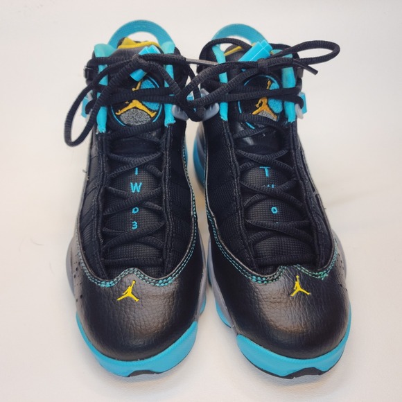 Youth Size 5Y Nike Air Jordan 6 Rings Gamma Blue & Black 323419-089 Sneakers - Picture 5 of 11